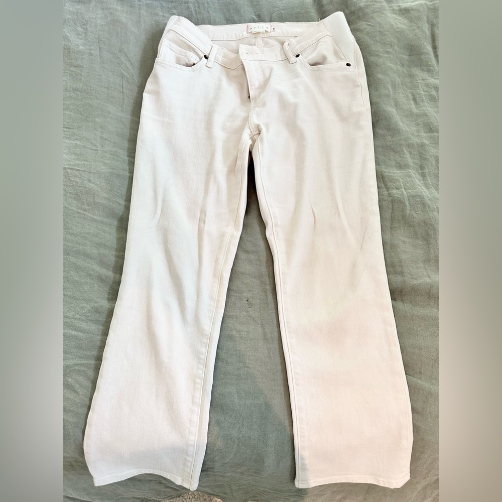 Hatch straight leg maternity jean vanilla size 28